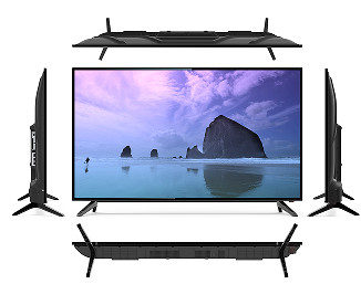 Televisione a LED intelligente da 40 pollici vetro temperato TV a LED Wifi multilingue
