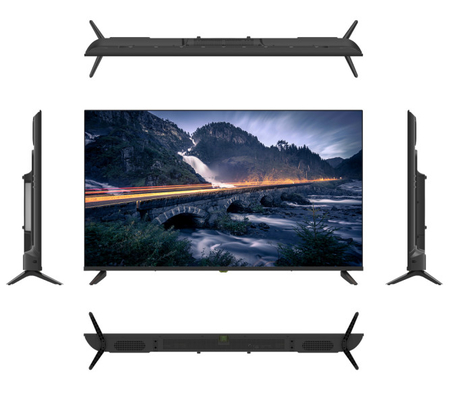 Televisione QLED standard a telaio 85 pollici con regolazione dei colori intelligente 8K Android TV nero